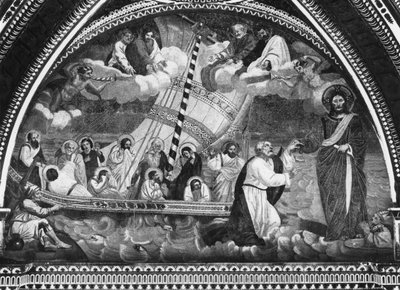 Pyhän Pietarin Navicella (mosaiikki) tekijältä Giotto di Bondone after Giotto di Bondone after