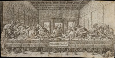 Viimeinen ehtoollinen spanielin kanssa, n. 1500. tekijältä Giovan Pietro Birago