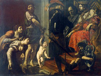 Salomonin tuomio, Giovanni Battista Caracciolo (1578-1635), öljy kankaalle tekijältä Giovanni Battista Caracciolo