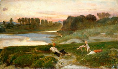 Iltatilalla, Giovanni, joka tunnetaan nimellä Nino Costa (1826-1903). tekijältä Giovanni Costa