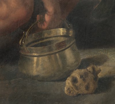 Ristiinnaulitseminen, yksityiskohta (fresko siirretty alukseen) (yksityiskohta 3704290) tekijältä Giovanni (fl.1537 d.c.1570) Fratino