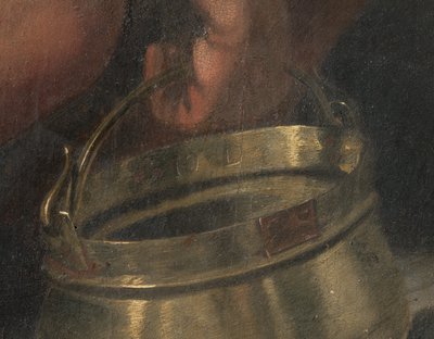Ristiinnaulitseminen, yksityiskohta (fresko siirretty alukseen) (yksityiskohta 3704290) tekijältä Giovanni (fl.1537 d.c.1570) Fratino