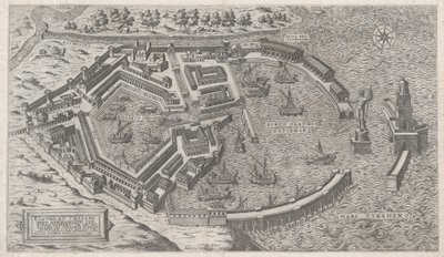 Rooman loiston peili: Rooman satama, 1581, 1581. tekijältä Giovanni Ambrogio Brambilla
