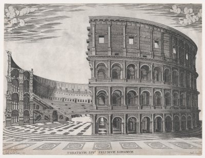 Rooman loiston peili: Colosseum, 1581, 1581. tekijältä Giovanni Ambrogio Brambilla