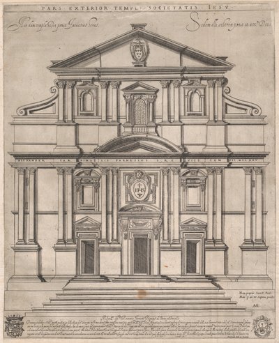 Gesù, Rooma, Speculum Romanae Magnificentiae:sta, 1589, 1589. tekijältä Giovanni Ambrogio Brambilla