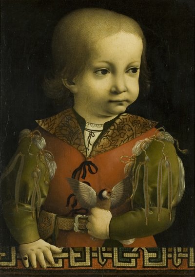 Francesco Sforza lapsena (öljy kankaalle) tekijältä Giovanni Ambrogio de Predis