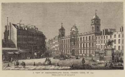 Näkymä Northumberland Housesta, Charing Crossista, vuonna 1753 tekijältä Giovanni Antonio Canal