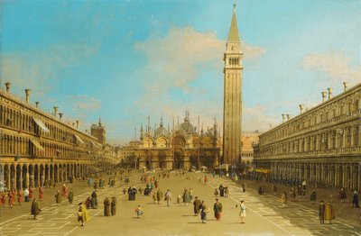 Piazza San Marco, Venetsia, katsoen itään, tekijältä Giovanni Antonio Canal