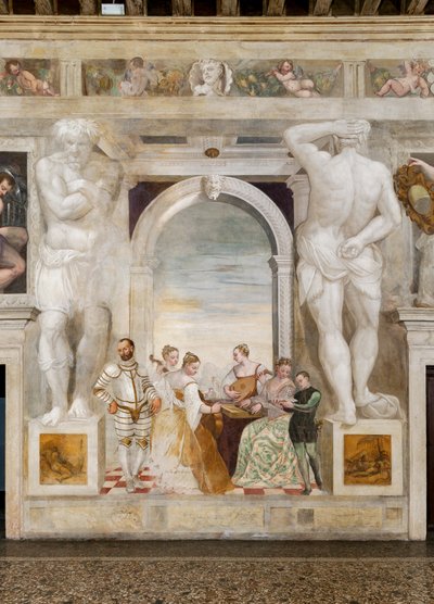 Konsertti, pääsali, n. 1570 (fresko) tekijältä Giovanni Antonio Fasolo