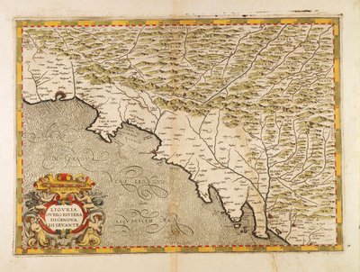 Itä-Ligurian alue, Giovanni Antonio Maginin italialaista atlasta, kuparikaiverrus tekijältä Giovanni Antonio Magini