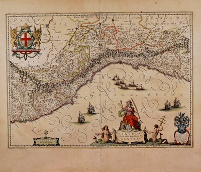 Ligurian alueen kartta, kirjoittanut Giovanni Antonio Magini tekijältä Giovanni Antonio Magini
