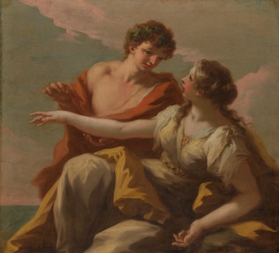Bacchus ja Ariadne, 1720-luku. tekijältä Giovanni Antonio Pellegrini