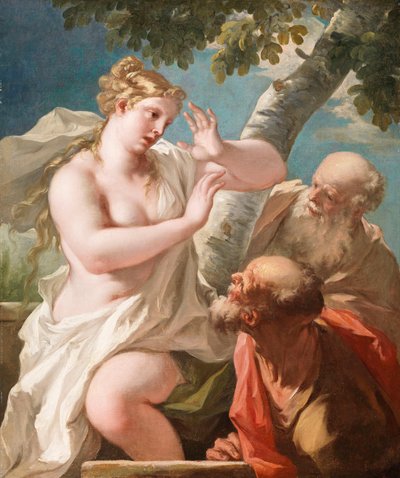 Susanna ja vanhimmat tekijältä Giovanni Antonio Pellegrini