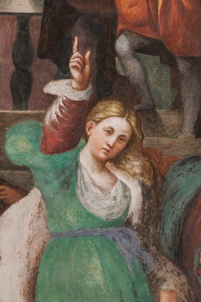 Pyhän Katariinan kiista filosofien kanssa, 1530-32 (fresko) (yksityiskohta numerosta 3601450) tekijältä Giovanni Antonio Pordenone