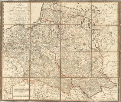 Puolan kartta vuodelta 1807 tekijältä Giovanni Antonio Rizzi-Zannoni