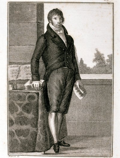 Muotokuva Luigi Cherubinista (etsaus) tekijältä Giovanni Antonio Sasso