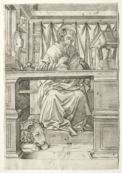 St. Jerome in his Study, n. 1510. tekijältä Giovanni Antonio da Brescia