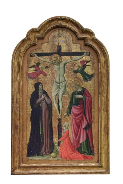 Ristiinnaulitseminen Pyhän Lucian kanssa, n.1465-70 (tempera puulle). tekijältä Giovanni Antonio da Pesaro