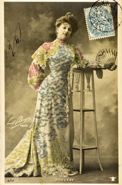 Postikortti: Arlette Dorgeren muotokuva/Nee Anna Mathilde Irma Jouve (1880 - 1965), koomikko, tanssija ja laulaja tekijältä Phillipe de Marlier
