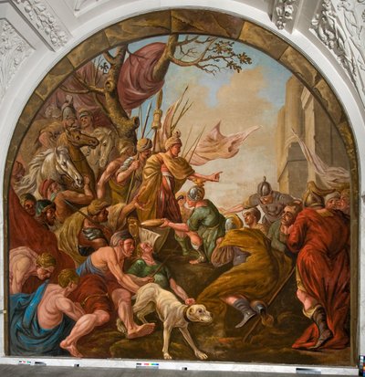 Roomalainen saalis asetettiin Claudius Civilisin jalkojen juureen tekijältä Giovanni Antonio de Groot