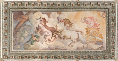 Apollon kuljettama auringon vaunut, Apollo Loggia, n. 1560 (fresko) tekijältä Giovanni Battista and Cambiaso Luca Castello