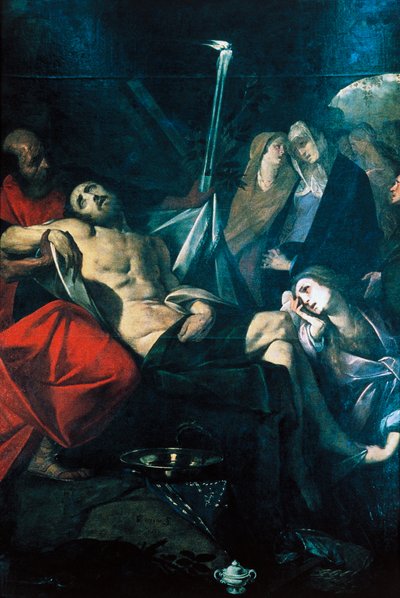 Kristuksen asettaminen haudalle tekijältä Giovanni Battista  Crespi