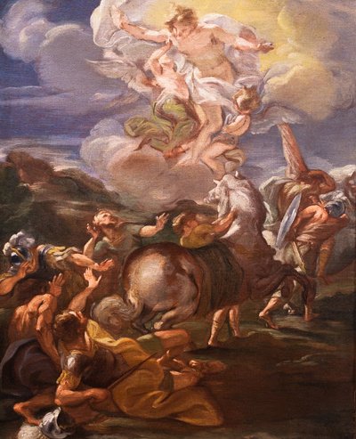 Pyhän Paavalin kääntymys (öljy kankaalle) tekijältä Giovanni Battista (1639-1709) Gaulli