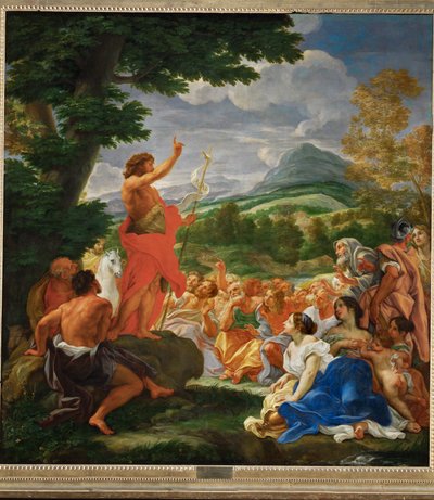 Pyhän Johannes Kastajan saarna ... tekijältä Giovanni Battista (1639-1709) Gaulli
