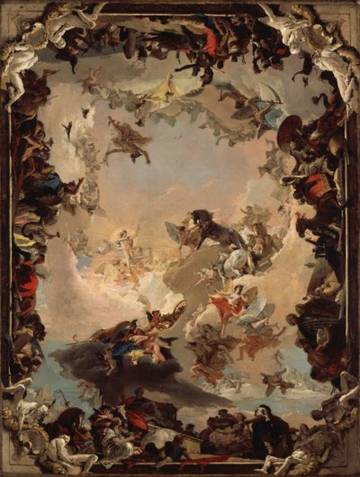 Planeettojen ja maanosien allegoria tekijältä Giovanni Battista Tiepolo