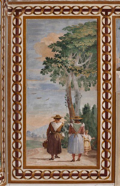Vierasmajoitus, Maaseutumaisemien huone: "Maisema talonpoikien kanssa" tekijältä Giovanni Battista Tiepolo