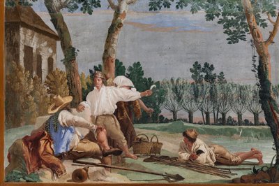 Vierasmajoitus, Maaseutumaisemien huone: "Talonpojan lepo", yksityiskohta tekijältä Giovanni Battista Tiepolo