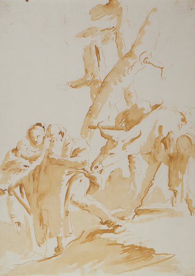 Pako Egyptiin (liitu, tussi, tussi ja tussi) tekijältä Giovanni Battista (1696-1770) Tiepolo