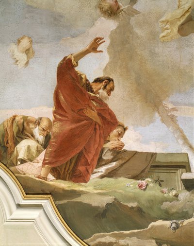 Neitsyt, Giovanni Battista Tiepolo (1696-1770), fresko, yksityiskohta, Puhtauden oratorio, Udine tekijältä Giovanni Battista Tiepolo