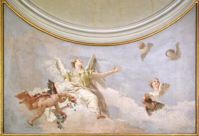 Neitsyt, Giovanni Battista Tiepolo (1696-1770), fresko, yksityiskohta, Puhtauden oratorio, Udine tekijältä Giovanni Battista Tiepolo