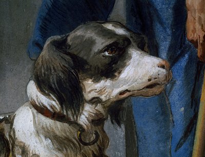 Koira Argo, yksityiskohta Giovanni Battista Tiepolon (1696-1770) freskosta tekijältä Giovanni Battista Tiepolo