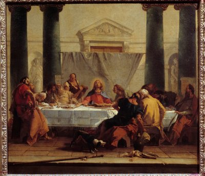 La cene -maalaus Giovanni Tiepolo (1696-1770) 1745-1750 Su. 0,8x0,89 m tekijältä Giovanni Battista Tiepolo