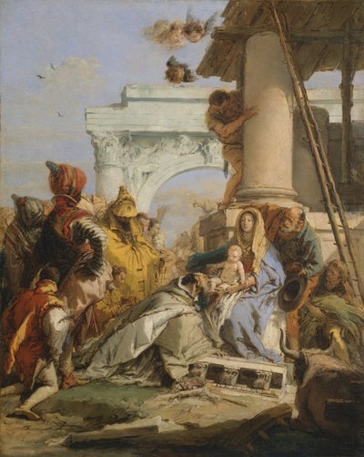 Maagien palvominen (öljy kankaalle) tekijältä Giovanni Battista Tiepolo