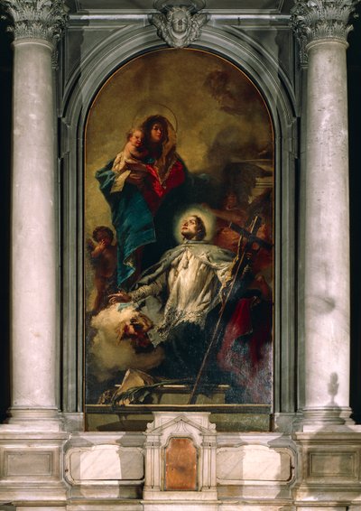 Neitsyt ilmestyy Pyhälle Johannes Nepomukilaiselle tekijältä Giovanni Battista Tiepolo