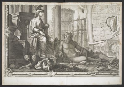 Figuurit ja veistokset Rooman uudesta suunnitelmasta, jonka on tuonut esiin G. Nolli tekijältä Giovanni Battista (after) Nolli