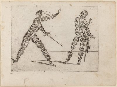 Teoksesta "Bizzarie di different figures" tekijältä Giovanni Battista Bracelli