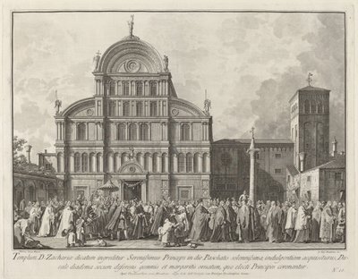 Dogen vierailu San Zaccariassa pääsiäispäivänä, 17631766. tekijältä Giovanni Battista Brostoloni