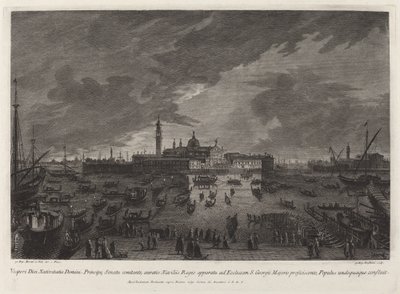 Jouluaaton kulkue San Giorgio Maggioreen tekijältä Giovanni Battista Brustolon after Giovanni Battista Moretti