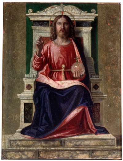 Kristus istui, maailman Vapahtaja, n. 1505. tekijältä Giovanni Battista Cima da Conegliano