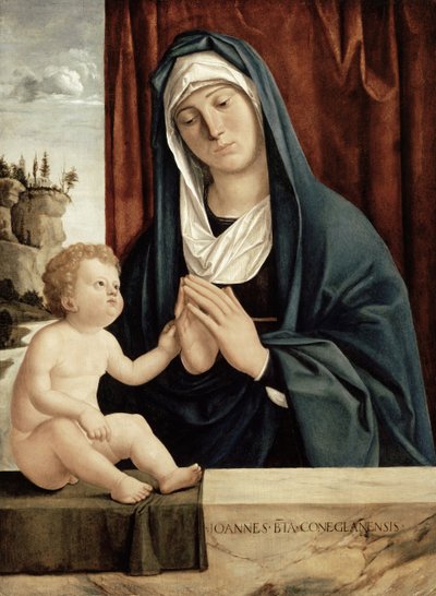 Madonna ja lapsi, 1400-luvun lopusta 1500-luvun alkuun (öljy puulevylle) tekijältä Giovanni Battista Cima da Conegliano