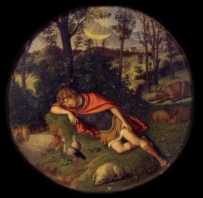 Sleeping Endymion, 1505-1508 tekijältä Giovanni Battista Cima da Conegliano
