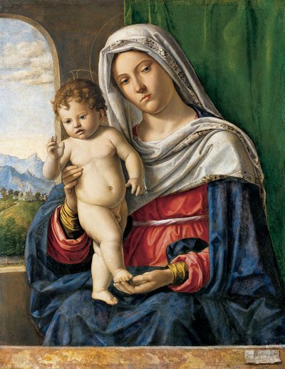 Neitsyt ja lapsi, n. 1500-4 (öljy poppelille) tekijältä Giovanni Battista Cima da Conegliano