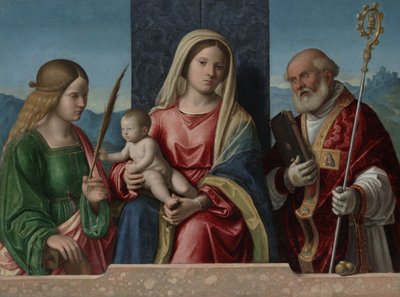 Neitsyt ja lapsi pyhien Katariinan ja Nikolauksen kanssa, 1510-17 tekijältä Giovanni Battista Cima da Conegliano