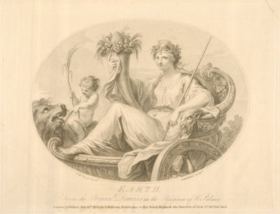 Maa, kaiverrettu Francescco Bartolozzi (1727-1815), julkaistu Lontoossa 1803 (litografia). tekijältä Giovanni Battista Cipriani