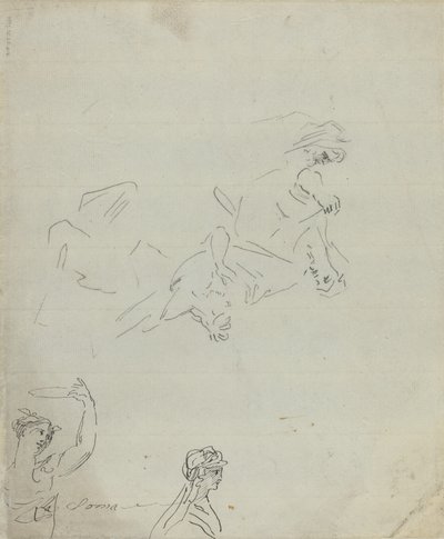 Figuuritutkimukset [verso] tekijältä Giovanni Battista Cipriani