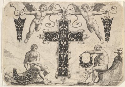 Ristin muotoinen riipus ja neljä muuta aihetta, 1622. tekijältä Giovanni Battista Costantini